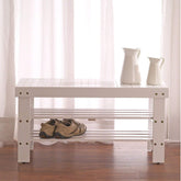 White Shoe Rack Bench
